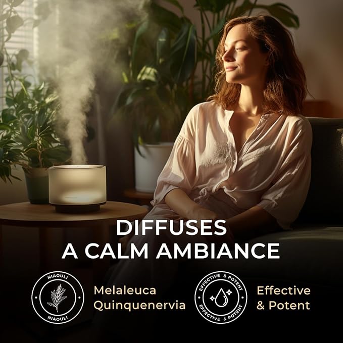 Gya Labs Niaouli Essential Oil - 0.34 Fl Oz - for Hair, Skin, Diffuser, Aromatherapy & DIY Candle Making Scent