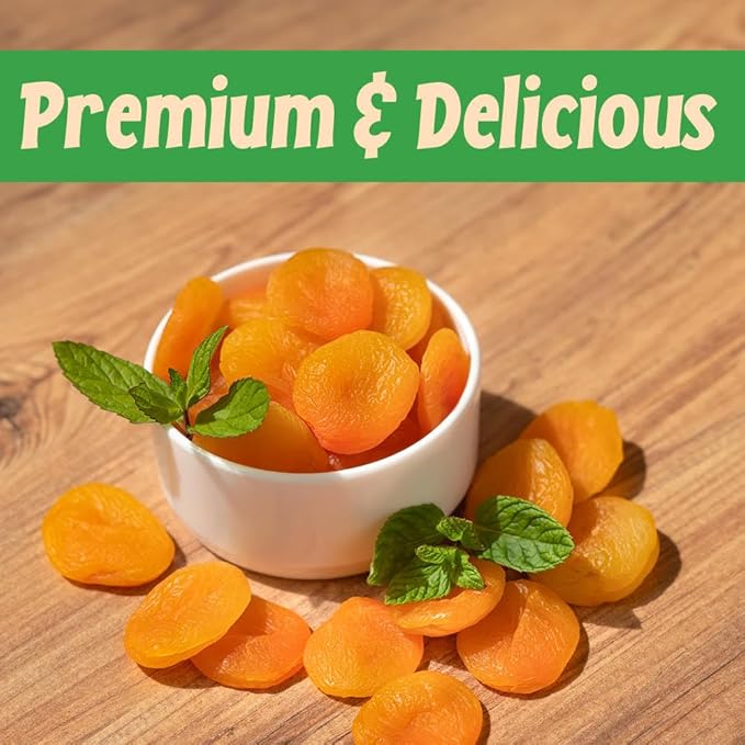 Sincerely Nuts - Dried Turkish Apricots | One Lb. Bag | Healthy Pitted Apricot Fruit | Raw Vegan Snack | Dehydrated | Sweet Gourmet Snacking Food | Kosher and Gluten Free