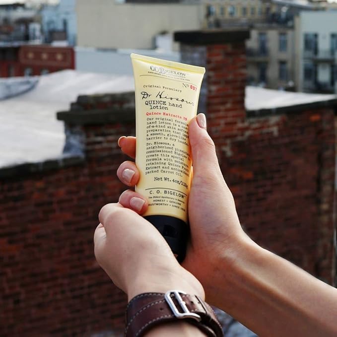 C.O. Bigelow Dr. Hiosous Hand Lotion, Deep Hydration Hand Cream with Shea Butter, Quince Extract, Carrot Oil, Moisturizing Lotion for Dry Skin, 4 oz