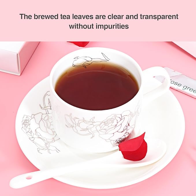 Gao Keng Rose Instant Black Tea Classic-100% Tea Leaves 10 Single Serve Stick Packs Unsweetened No Additives On-the-Go for Travel, Work, Outdoors , Helps Support Digestive Health Hot or Iced Teas (10Count)