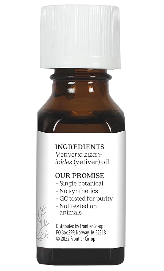 Aura Cacia Pure Vetiver Essential Oil | 0.5 fl. oz. | Vetiveria zizanioides