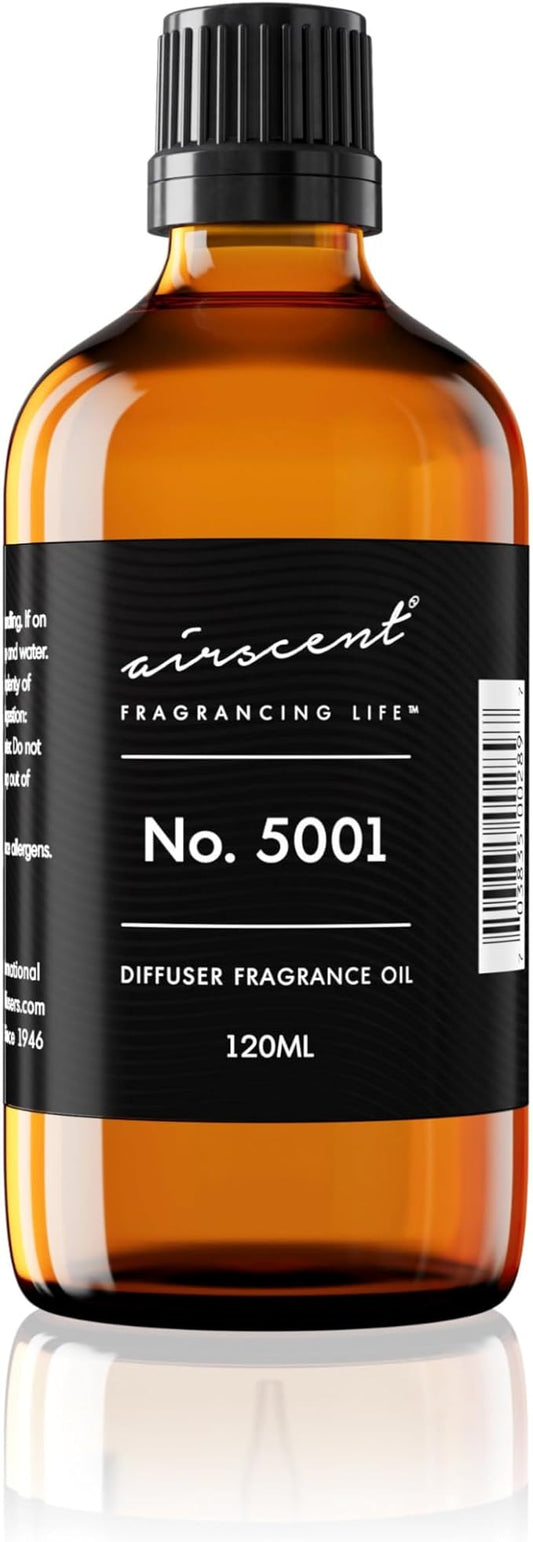 AirScent Baccarat Rouge Inspired Diffuser Oil - Perfume Dupe - Premium Fragrance Oil No. 5001 for Ultrasonic and Waterless Diffusers and Crafting - 120 mL, 4 fl oz Glass Dropper Bottle