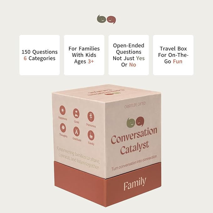 Gratitude Gifted Conversation Catalyst: Family, 150 Fun and Thought-Provoking Questions for Families to Connect, Create Bond and Meaningful Conversations