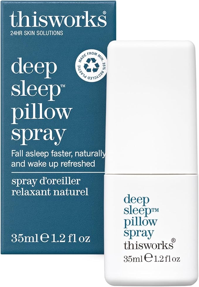 THISWORKS Deep Sleep Pillow Spray – Fast-Acting Natural Formula with Lavender for Relaxation and Restful Sleep – 35 ml (1.2 fl oz) Mini Travel Size