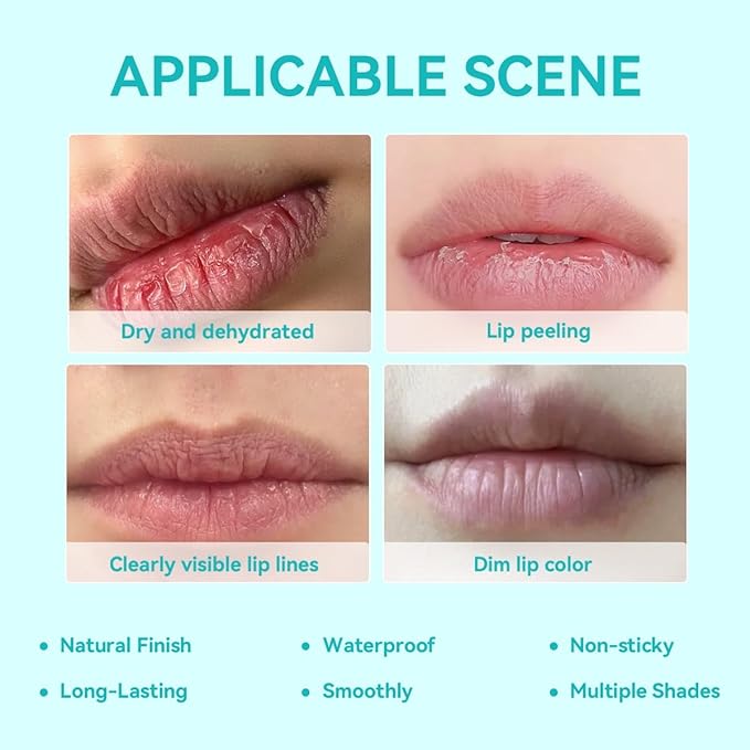 4 PCS Lip Tint Hydrating, Moisturizing Tinted Oil Balm, Stain Peel off Lipstick Gloss Set, Long Lasting Waterproof Non-stick Natural Ingredients Moisture Makeup Cup for Women(Peach Taupe)