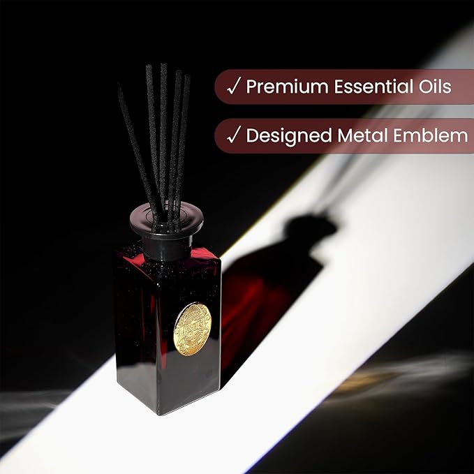 M&SENSE 6.3 oz Large Reed Diffuser Set | Rose Princess Scent Oil Diffuser with Sticks | Hotel Collection Non-Toxic Essential Oil |for Bedroom Bathroom Living Room