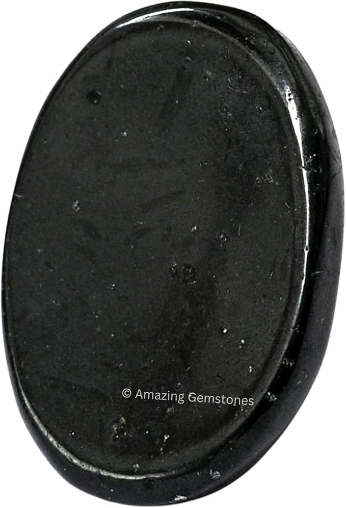 Amazing Gemstone Black Tourmaline Worry Stone, Healing Crystals - Piedra Crystal Fidget for Gift, Meditation, Calming, Relaxation, Stress Relief