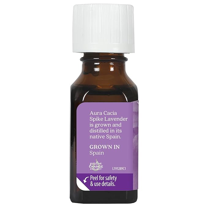 Aura Cacia Lavender (Spike), Essential Oil, 0.5-Ounce Bottle
