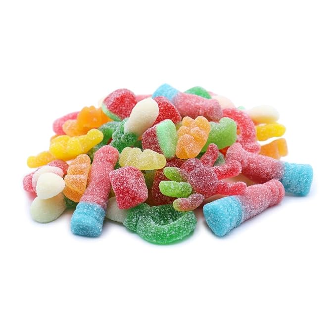 Halloween ASSORTIT Premium Unwrapped Fun Sour Gummy Mix Candy Bulk Variety Pack 4.4 Lbs - Assorted Bulk Candies Tropical Fruit Gummies, Perfect For Parties And Candy Buffets (70.4 oz) Multi Shaped