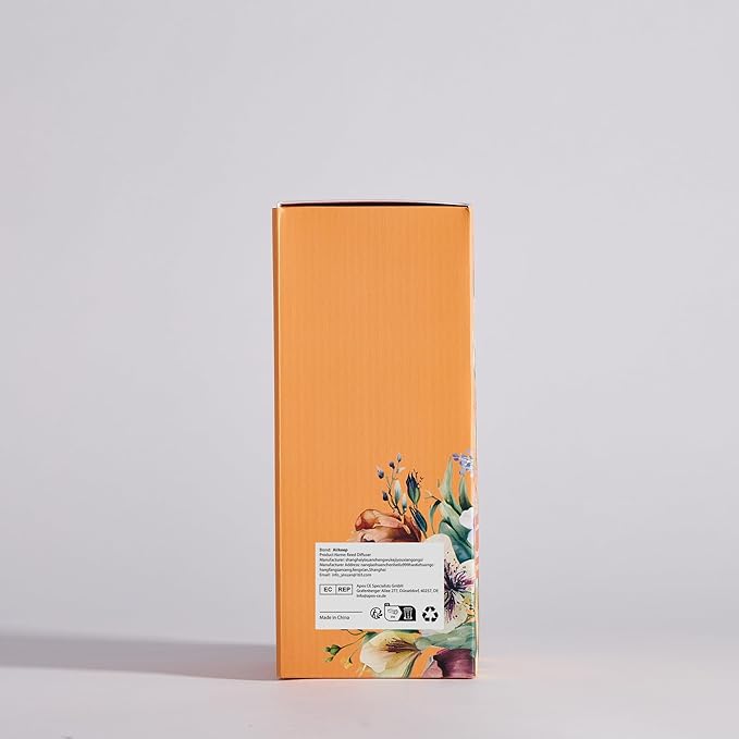 Airkeep Flower Reed Diffusers Set, 5.07 oz Freesia/Passion Fruit/Orange Scented Oil Diffuser with 8 Reed Sticks, Home Fragrance Diffuser Gift Set for Bathroom & Office Decor 150ml