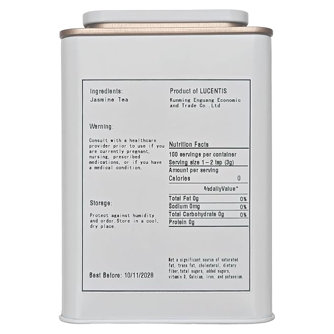 Spring Tips Jasmine Green Tea – Bulk Loose Leaf Chinese Tea, Smooth and Aromatic – 300g / 10.6oz – 茉莉春毫