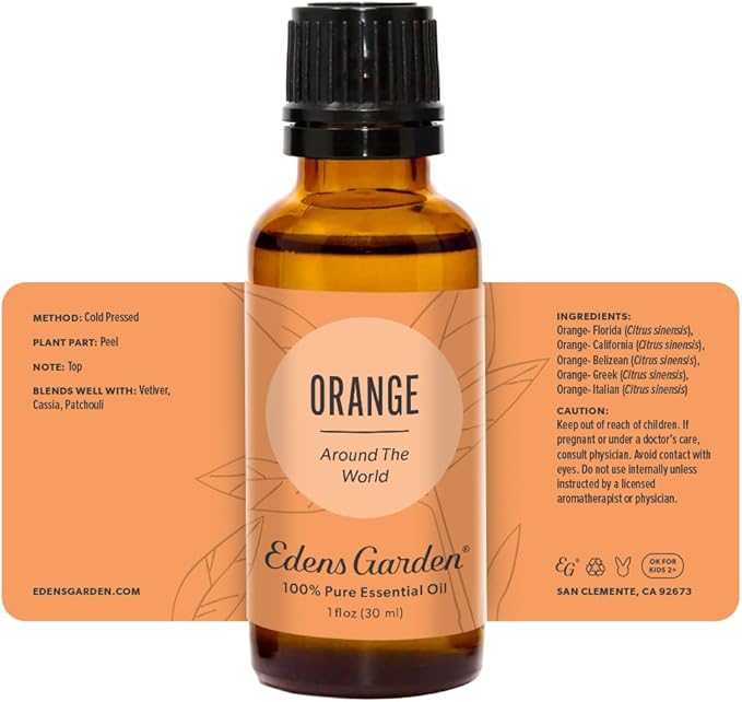 Edens Garden Orange Around The World Essential Oil- 100% Pure Premium Grade, Undiluted, Natural, Therapeutic, Aromatherapy, The Best for Diffuser, Skin, Candle, Laundry 30 ml (1 fl oz)