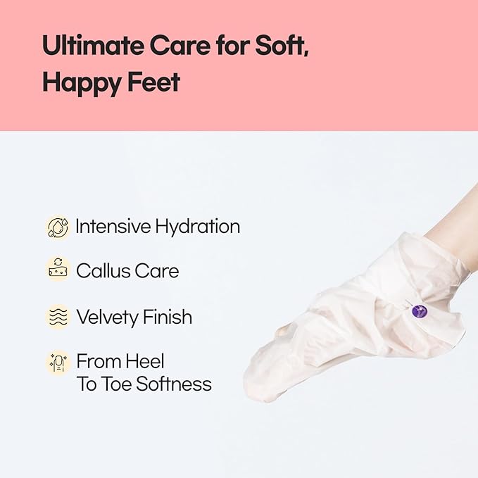 Epielle Moisturizing Hand & Foot Masks 12 Pairs, Soften Dry Hands & Cracked Heels with Sunflower Seed Oil & Avocado Oil, Korean Skin Care, Spa Self Care Gifts for Women, 6 Gloves & 6 Socks