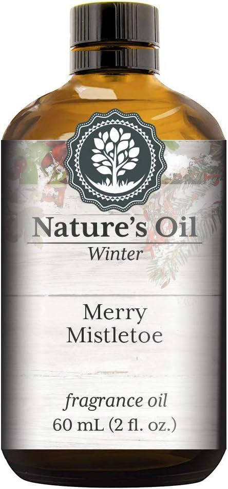 Merry Mistletoe Fragrance Oil (60ml) for Diffusers, Soap Making, Candles, Lotion, Home Scents, Linen Spray, Bath Bombs, Slime