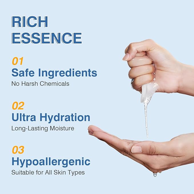 24 Pack Serum Sheet Masks,Facial Masks Skincare for Women,Hydrating & Moisturizing Face Masks for All Skin Types,Smooth,Nourishing,Lightweight