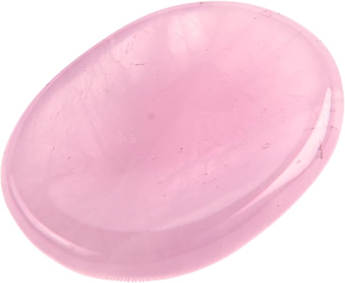 Rose Quartz Worry Stones – Crystal Thumb Worry Stone for Anguish, Stress – Relaxing and Soothing Balance Stones for Meditation, Stress Relief – Healing Stones and Crystals for Men and Women