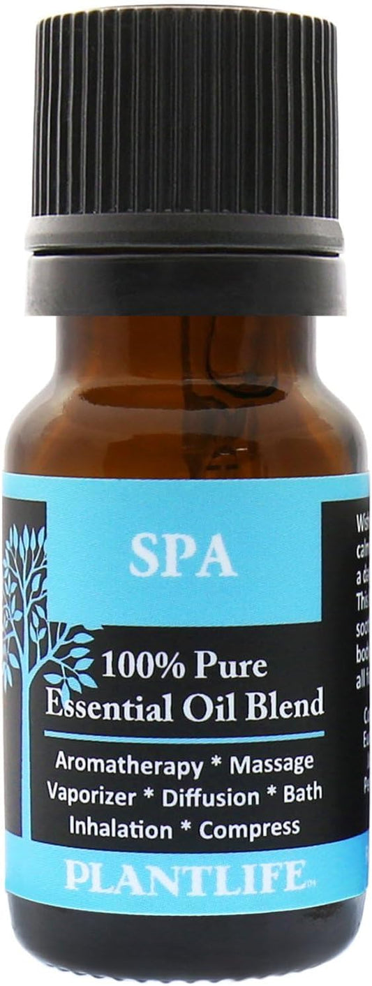 Plantlife Spa Aromatherapy Essential Oil Blend - Straight from The Plant 100% Pure Therapeutic Grade - No Additives or Fillers - Made in California 10 ml