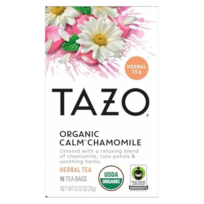 TAZO Calm Chamomile Herbal Tea Bags, Caffeine Free Blend, 16 Total Tea Bags