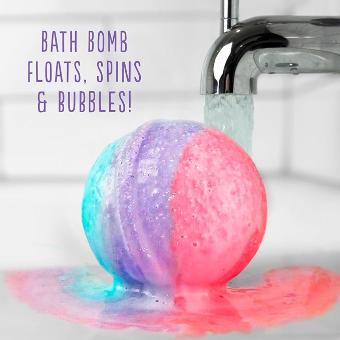 Hallu Unicorn Large Bath Bomb, Mango Peach and Vanilla Scent, 140 g, Pack of 8