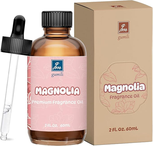 Magnolia Fragrance Oil 2 Oz, Natural Scent Oil for Home Essential Oils Diffuser, Candle Making, Soap Making, DIY Body Oils, Perfume, Body Mist, Spray - Floral Scent