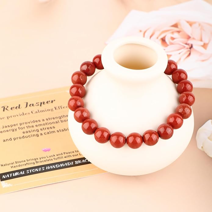 AD Beads 4mm6mm8mm10mm Handmade Bracelet - Natural Gemstone for Peace and Tranquility - Meditation, Yoga, Healing and Energy Gift for Unisex