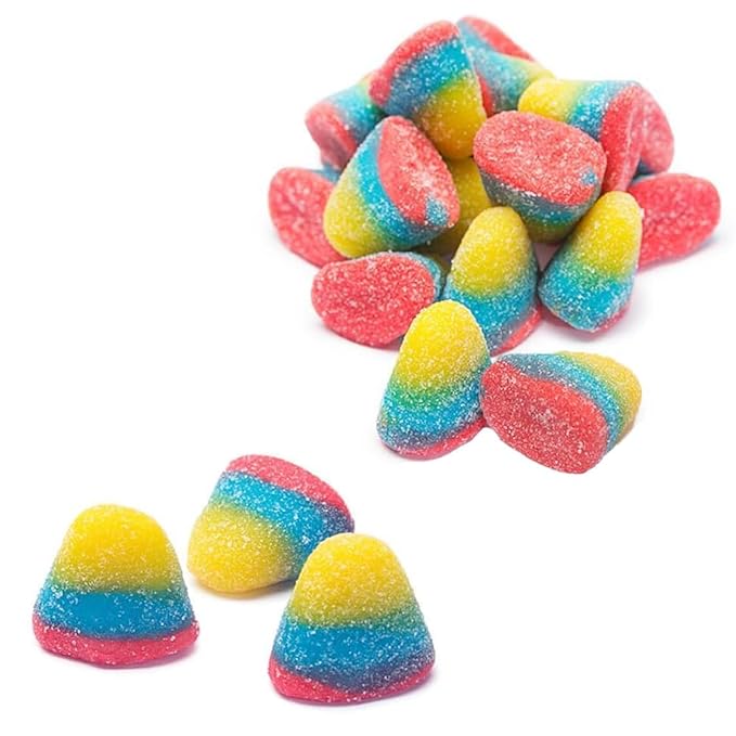 Fruidles Tropical Gummy Drops Candy, Delicious Sugar Coated Fruit Flavors Gummies (Half-Pound)