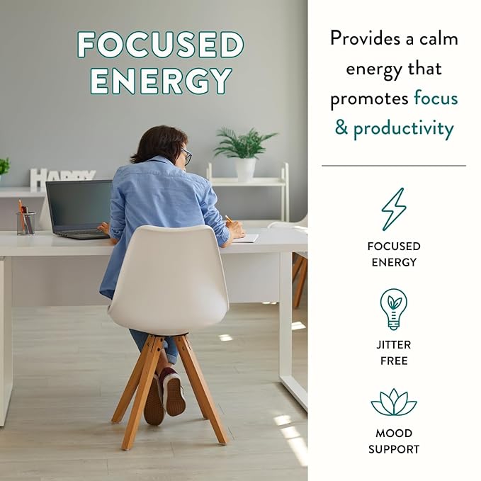 Focus Mushroom Instant Coffee - Adaptogen Coffee with Lion's Mane, Chaga, Ginkgo, L-Theanine - Jitter & Crash Free Energy - 35 Servings (Instant)