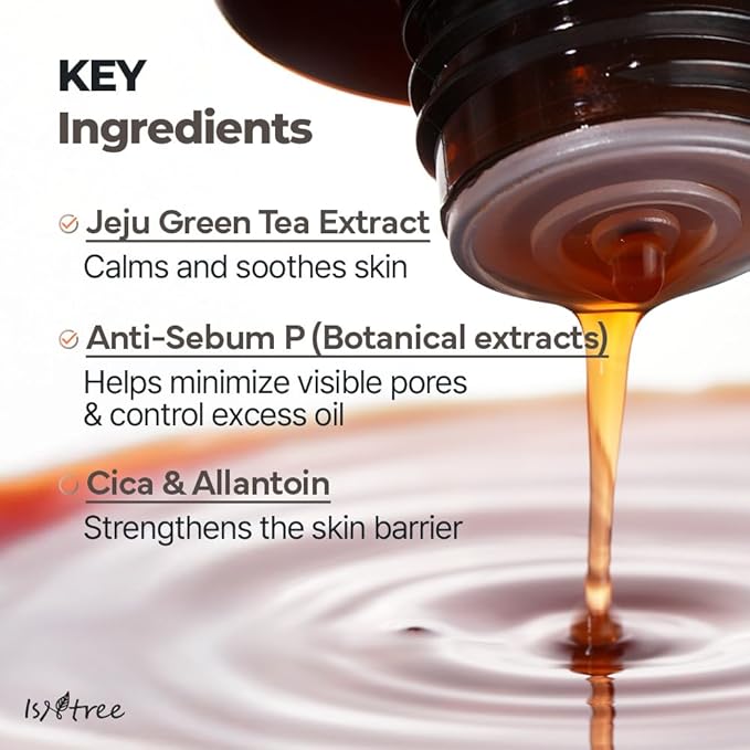 ISNTREE Green Tea Fresh Toner 200ml, 6.76 fl.oz | Korean Skincare | Toner for Oily Skin | Sebum Control | Hydrating and Refreshing