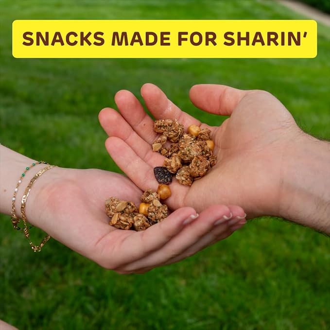 Absurd Snacks Chickpea & Granola Crunch Mix, Nut-Free, Gluten-Free, Plant-Based, Good Source of Protein & Fiber, Top-9 Allergen Free Snack Mix - 8-Pack (1.5 ounce, 8 servings) (8 Pack, Maple Cinnamon)