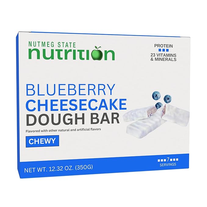 HealthyWise - High Protein Diet Bars, Gluten Free, Low Cholesterol, Low Sodium, Low Sugar, Ideal Protein Compatible, 7 Servings Per Box (Blueberry Cheesecake)