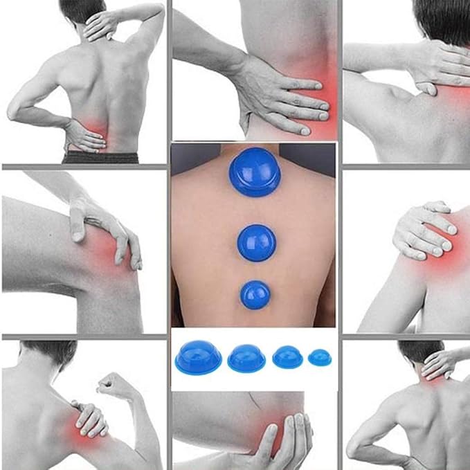 12 Pcs Silicone Massage Cupping Set Vacuum Cupping Acupuncture Cupping Therapy Set Professional Body Massage Cup Set Vacuum Massage Cupping for Pain Relief Muscle Relaxation,Pack of 12