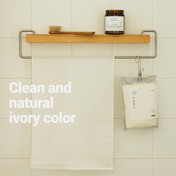 Bath Shower Sponge 1 Pack - Exfoliating Cloth for Dead Skin Cells, Dirt, and Oil Removal - Kids Washcloths Made Using Soft, Breathable & Hygienic Hanji Fabric - Hello Hanji by DEARCUS