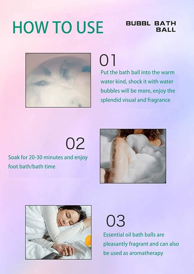 Bath Bombs Gift Set,Organic Handmade Large Fizzer with 100% Natural Materials for Kids, Women Men, Best Gift for All Festivals including lemon, rose, lavender, vanilla, green tea, ocean(6pcs)