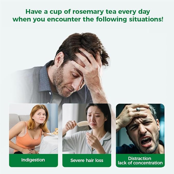 WOTIHA Natural Rosemary Leaf Tea 90g.60 Teabags.100% Pure Natural Rosemary Leaves,No Additives & Caffeine Free. Pure Herbal Tea