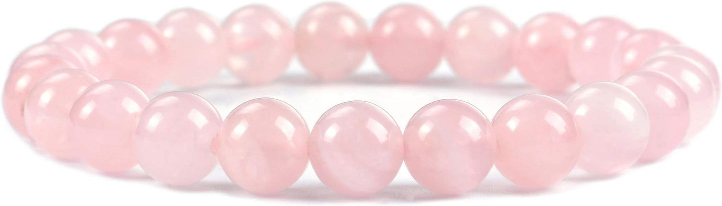 Cherry Tree Collection - Small, Medium, Large Sizes - Gemstone Beaded Bracelets For Women and Men - 8mm Round Beads