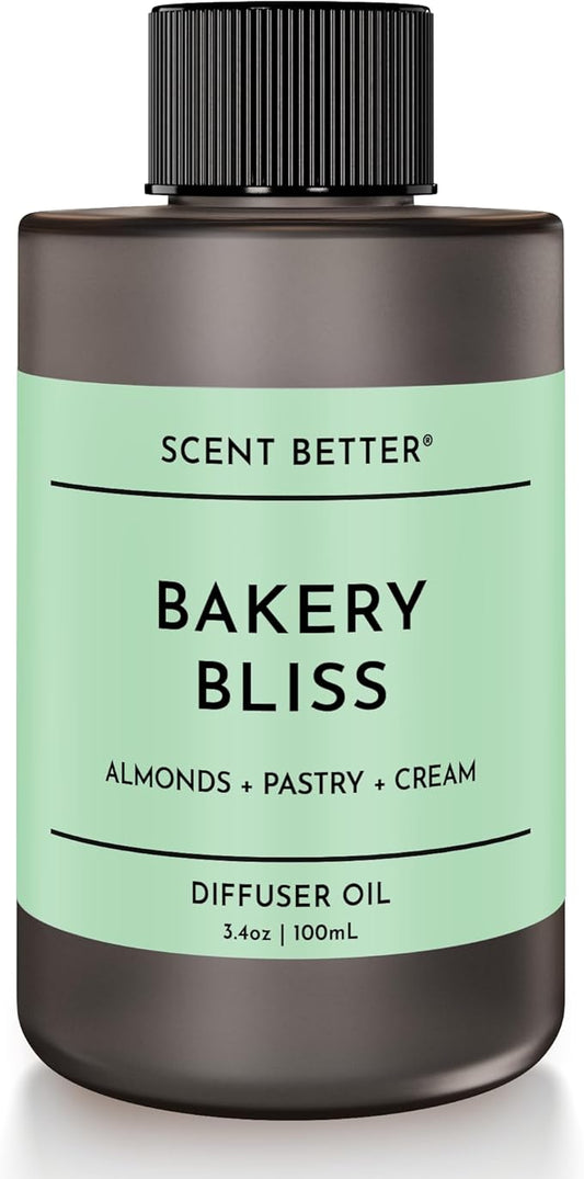 Scent Better Bakery Bliss Aroma Essential Oil Blend: an Aromatherapy Blend of Almond, Cherries, and a hint of Pistachio with for Ultrasonic Diffusers & Nebulizers (3.3 Fl Oz, 100 mL)