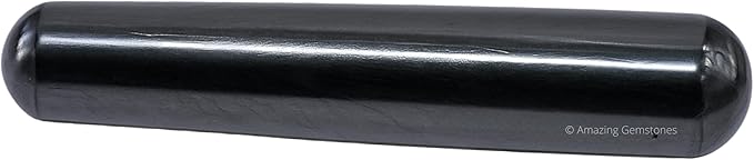 Amazing Gemstone Shungite Crystal Wand Massage Stick - Pelvic Wand Gua Sha for Adults - Crystals and Healing Stones Massage Wands for Adults Gifts (Smooth)