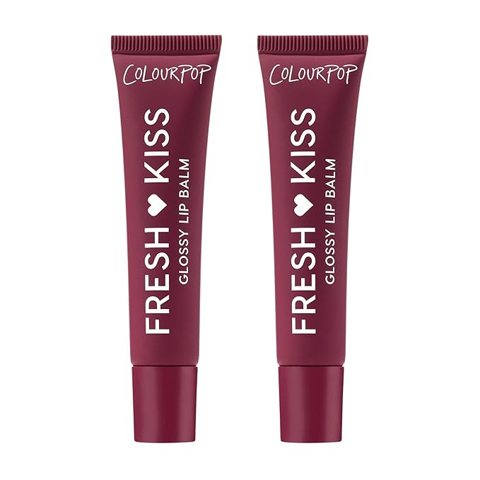 ColourPop Fresh Kiss Glossy Lip Balm - Hydrating Lip Care Enriched with Peptides, Hyaluronic Acid, Shea Butter & Vitamin E for an Ultra-Cushiony Formula - Wild Berry (2 Count)