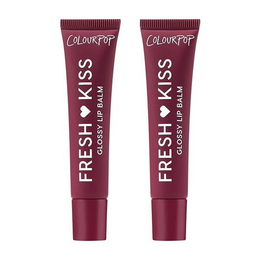 ColourPop Fresh Kiss Glossy Lip Balm - Hydrating Lip Care Enriched with Peptides, Hyaluronic Acid, Shea Butter & Vitamin E for an Ultra-Cushiony Formula - Wild Berry (2 Count)