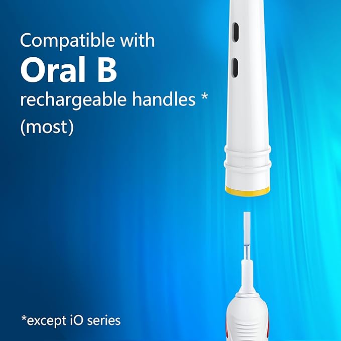 Replacement Toothbrush Heads Compatible with Oral B Electric Toothbrushes, 4pcs, Round Head for Vitality, for Pro Series, Refills for Braun Type 3756 3765 4729 DB4010 etc