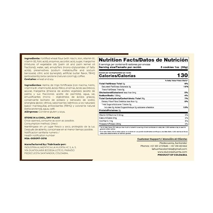 Carlitas Cookies Cafe Flavored 8.47 oz