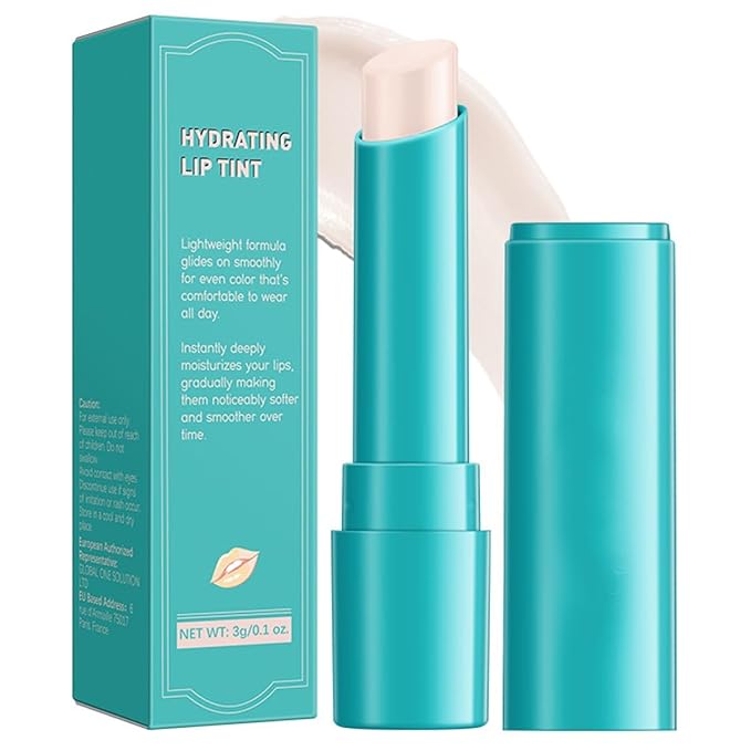 4 PCS Lip Tint Hydrating, Moisturizing Tinted Oil Balm, Stain Peel off Lipstick Gloss Set, Long Lasting Waterproof Non-stick Natural Ingredients Moisture Makeup Cup for Women(Clear Shimmer)