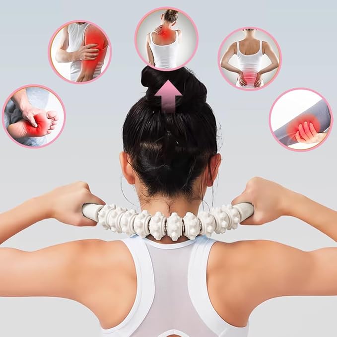 Fascia Muscle Roller Flexible Massage Stick,Lymphatic Drainage Massager Handheld,Trigger Point Leg Back Pain Massager Tools for Tightness, Soothing Cramp,Relieve Muscle Stress