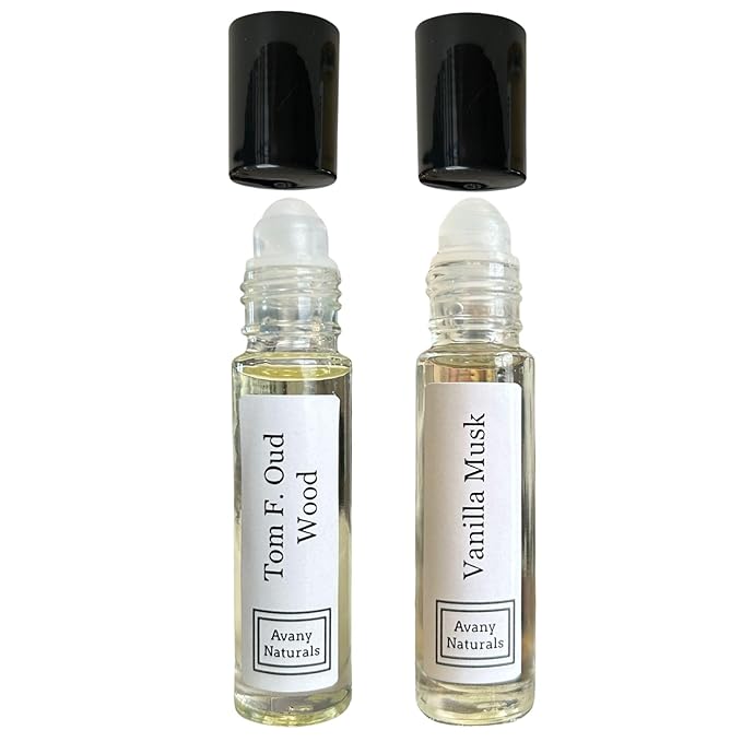 Perfume Sampler Set Woman - Perfumed Body Oil, Mini Perfume, Rollerball Fragrance Oil, Travel Size Cologne, 2 pc Duo (Set #12)