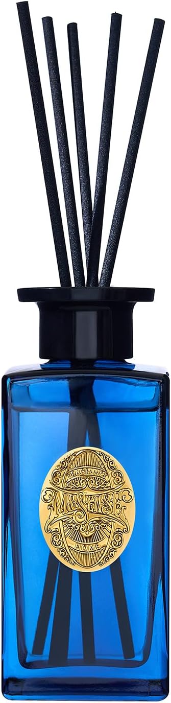 M&SENSE 6.3 oz Large Reed Diffuser Set | Ocean Escape Scent Oil Diffuser with Sticks | Hotel Collection Non-Toxic Essential Oil |for Bedroom Bathroom Living Room