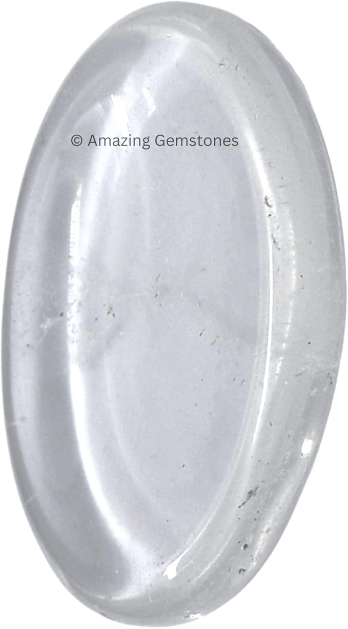 Amazing Gemstone Clear Quartz Crystal Worry Stone Crystals and Healing Stones - Worry Stones for Stress Relief Gift - Piedra Crystal Fidget for Meditation - Unique Stocking Stuffers and Birthday Gift