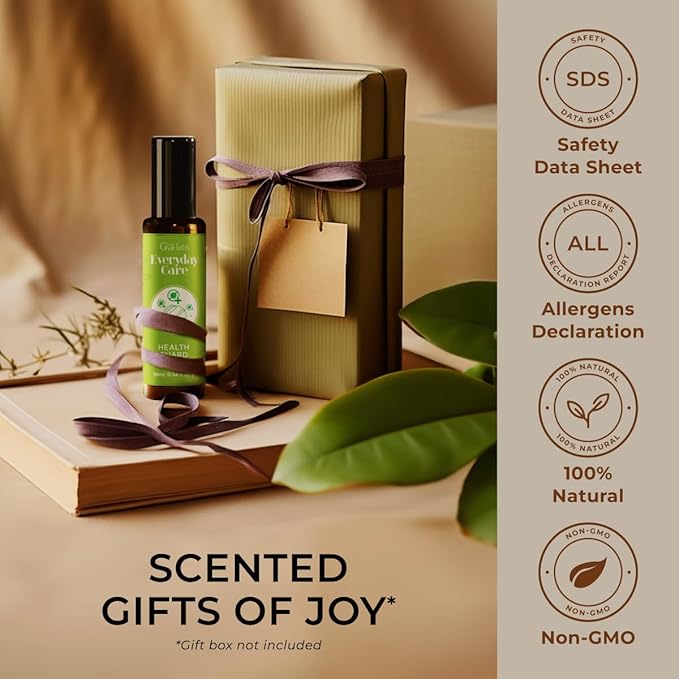 Gya Labs Health Guard Essential Oil Roll On - 0.34 Fl Oz - Travel Size Roller for Camping, Skin, Aromatherapy Relief, Convenience