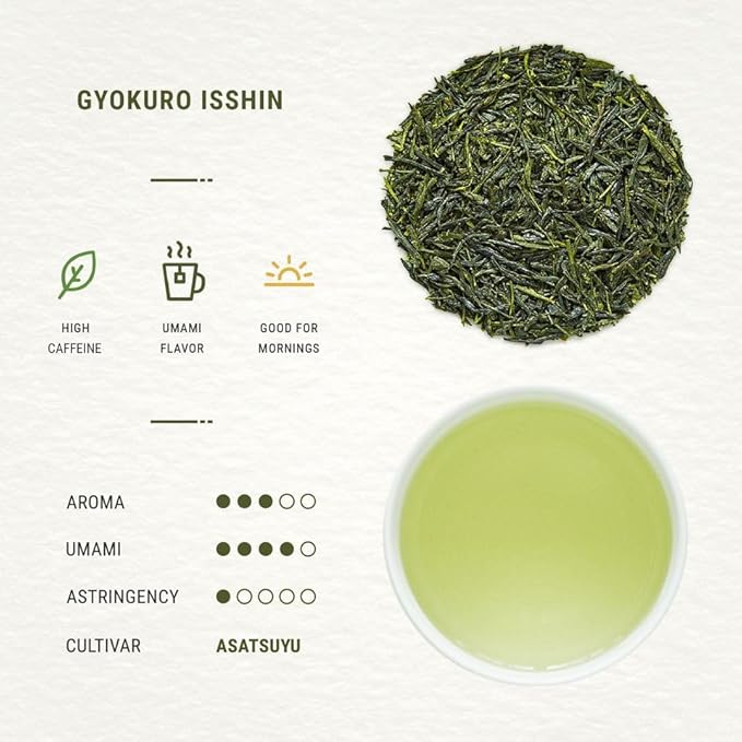 Senbird Premium Gyokuro, Japanese Shade Grown Green Tea - From Kyoto Japan - Imperial Loose Leaf Green Tea In Airtight Tea Tin (1.76oz/50g) (Ishin)