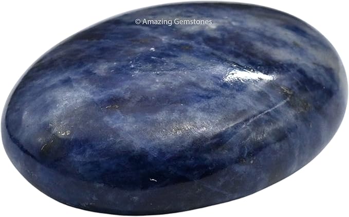 Amazing Gemstone Sodalite Crystals and Healing Stones - Large Palm Stone Crystals Piedra - Crystal for Good Luck, Balanced Positive Energy, Meditation - Unique Stocking Stuffers Gifts for Women, Men