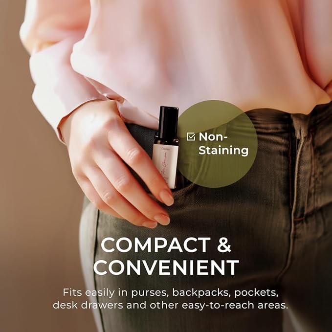 Gya Labs Rose Geranium Essential Oil Roll On - 0.34 Fl Oz - Travel Size Roller for Camping, Skin, Aromatherapy Relief, Convenience